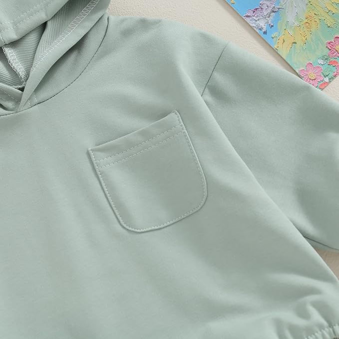 Thorn Tree Newborn Baby Boys Hooded Sweatshirt Long Sleeve Solid Romper Infant - Image 5