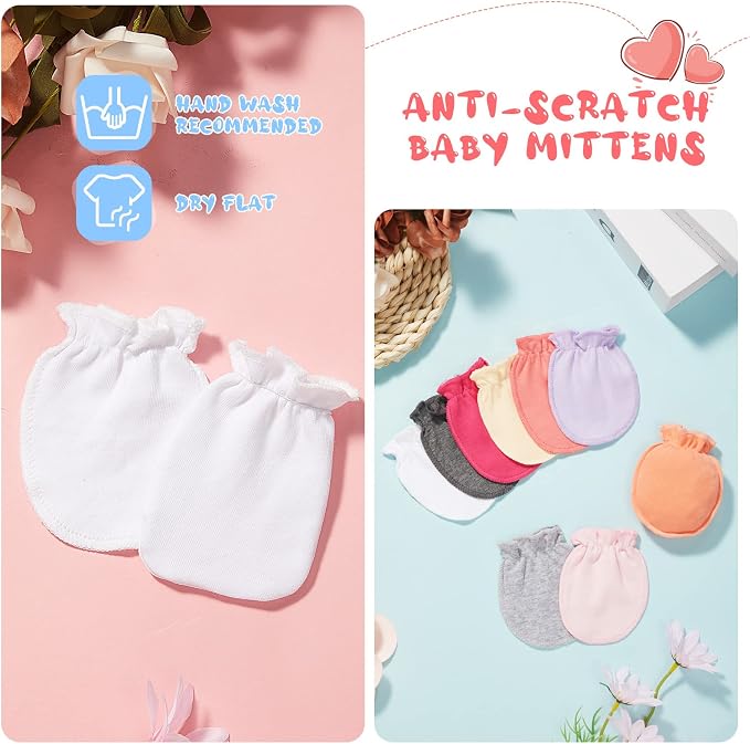 Syhood 9 Pairs Newborn Infant Mittens 0-6 Months - Image 5
