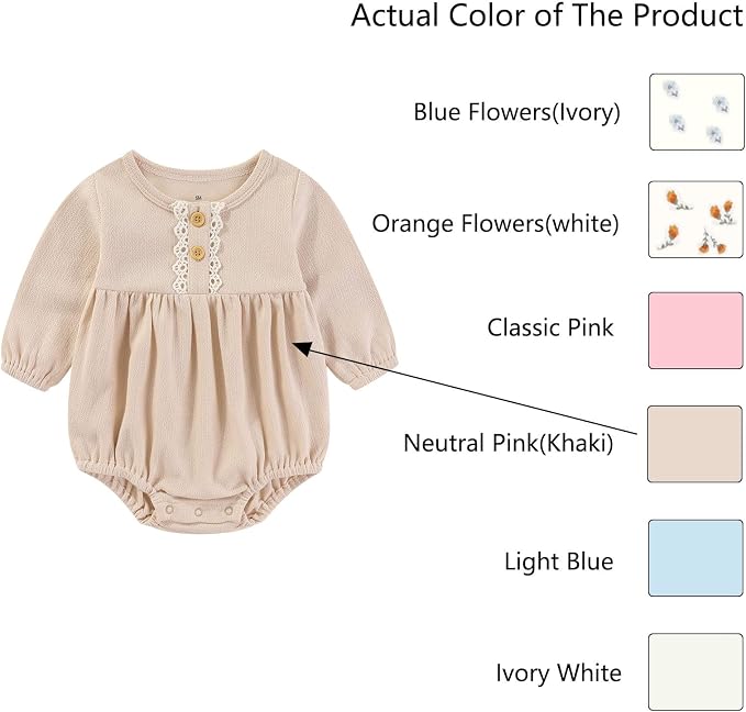 Ruliby Baby Girls Clothes Cotton Bubble Romper Summer Newborn Outfits | - Image 2