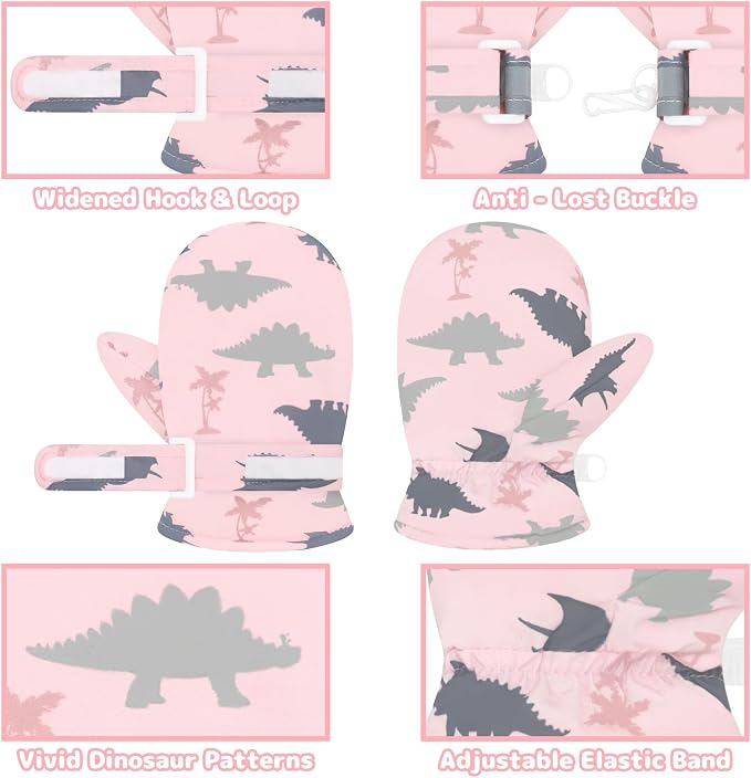 Olreco Baby Toddler Mittens Waterproof Infant Baby Winter Mittens Toddler Snow - Image 5