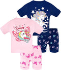 DAUGHTER QUEEN Girls Summer Pajamas Set 4 Pieces 100% Cotton Sleepwear Size 18 by DAUGHTERQUEEN