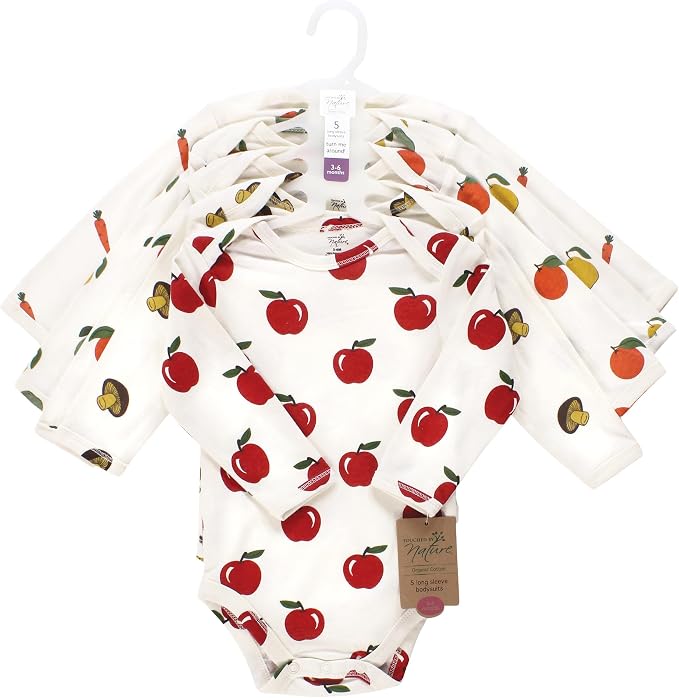 Touched by Nature Unisex Baby Organic Cotton Long-Sleeve Bodysuits - Image 2