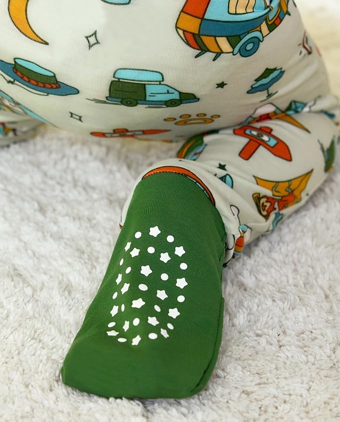 babee Reshinee Bamboo Viscose Baby Footie Pajama, Zipper Sleeper Boys Girls - Image 7