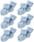 Nurses Choice 6 Pairs Stay-On Baby Socks, Soft Bubble Cuff Cotton Booties 0–3 by NursesChoice