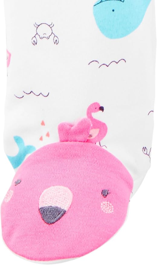 Simple Joys by Carter's Baby Girls' Cotton Footed Sleep and Play - Image 4