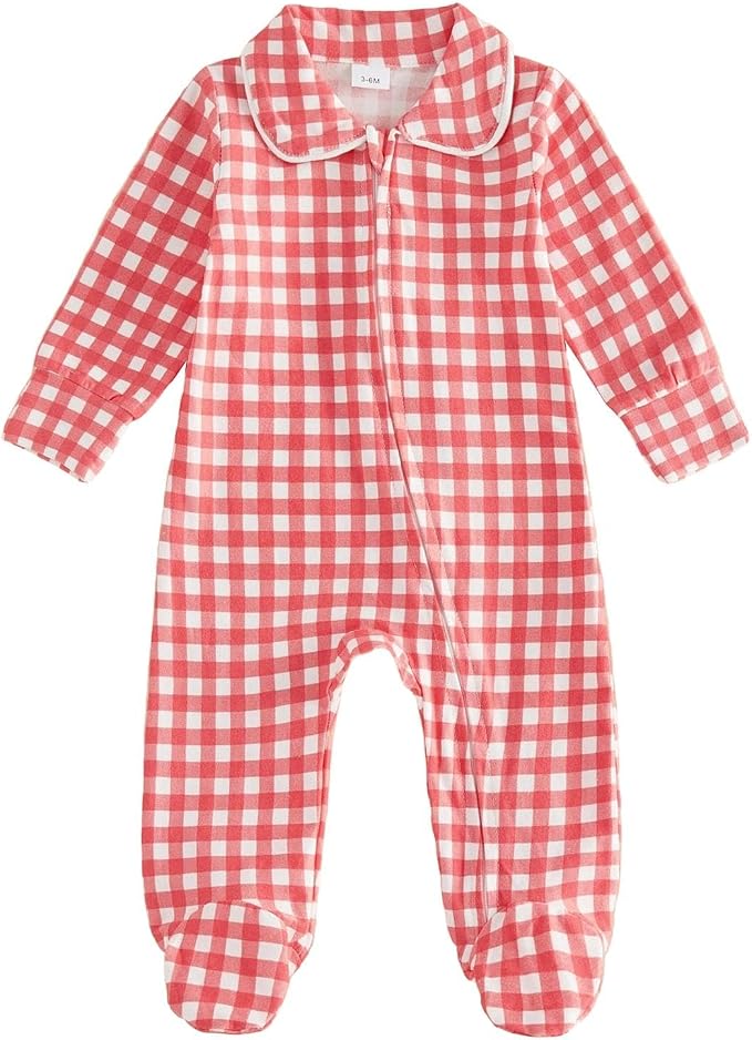 Seyurigaoka Newborn Baby Boy Girl Romper Long Sleeve Zipper Jumpsuit - Image 7