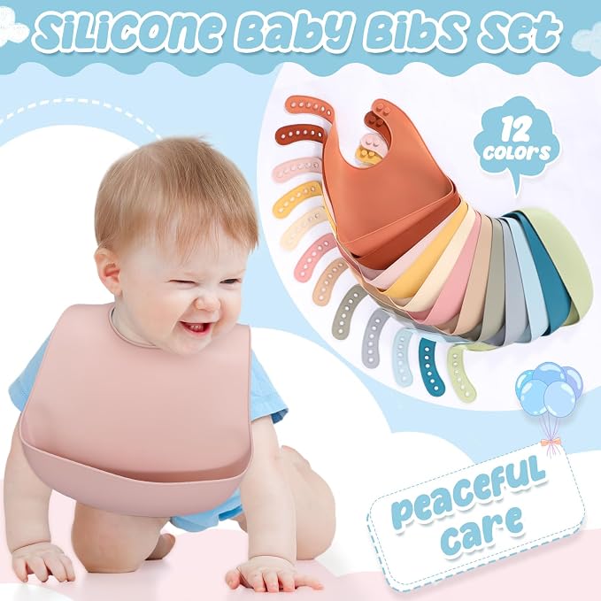 Mepase Silicone Bibs for Baby Waterproof Silicone Bib | Soft Food-grade Material - Image 5