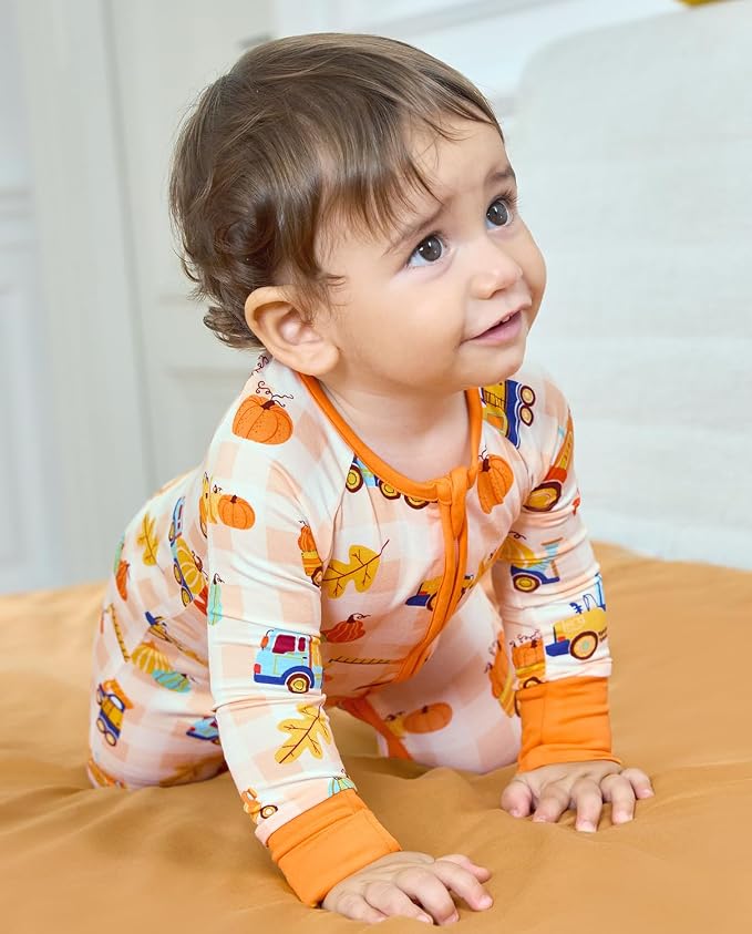 babee Reshinee Bamboo Viscose Baby Footie Pajama, Zipper Sleeper Boys Girls | - Image 2