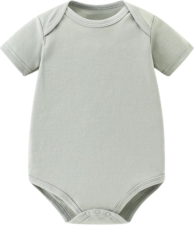 AIWUHE Unisex-Baby Short Sleeve Bodysuits Cotton One-piece Boy Girl Summer by AIWUHE