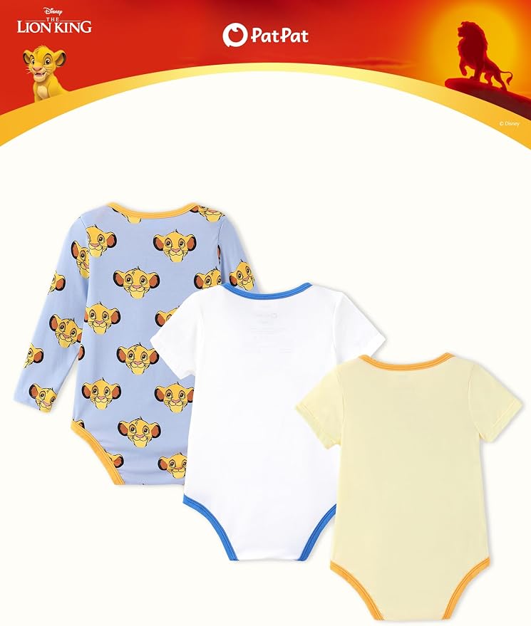 Disney Baby Viscose Made from Bamboo 3-Pack Bodysuits Set Newborn to Infant - Image 2