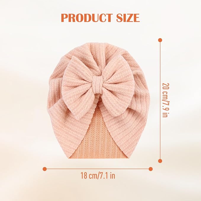 Cinaci 6 Pack Nursery Hospital Caps Bonnets Beanies Headwraps Turban Hats - Image 2