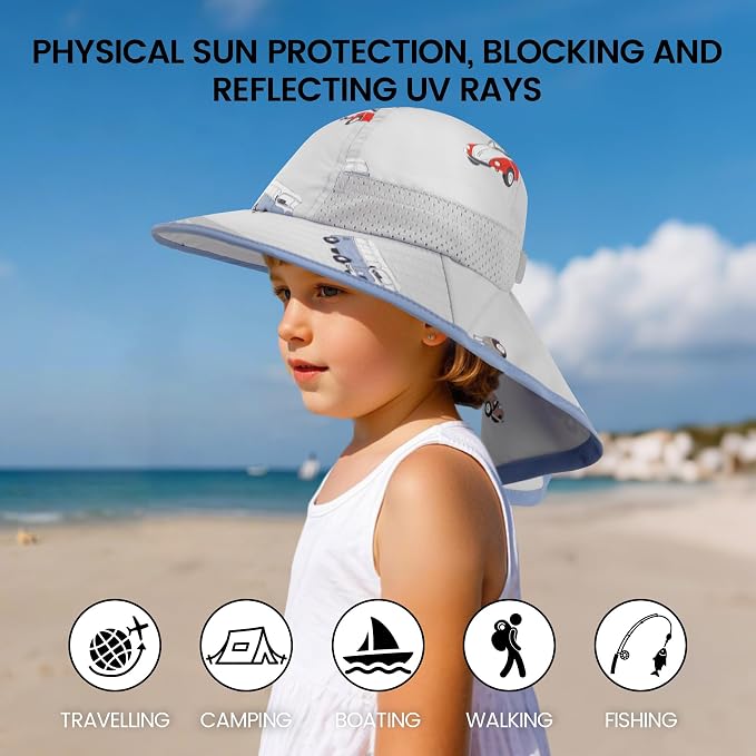 Baby Sun Hat with Neck Flap UPF 50+ - Image 5