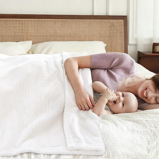 BORITAR 3D Fleece Baby Blanket for Girls 30 x 40 Inch Beige | Soft Fluffy Fuzzy - Image 6