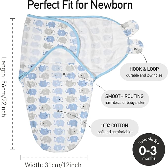 GLLQUEN BABY Swaddles for Newborns 0-3 Months, Adjustable & Easy Fastener | - Image 7