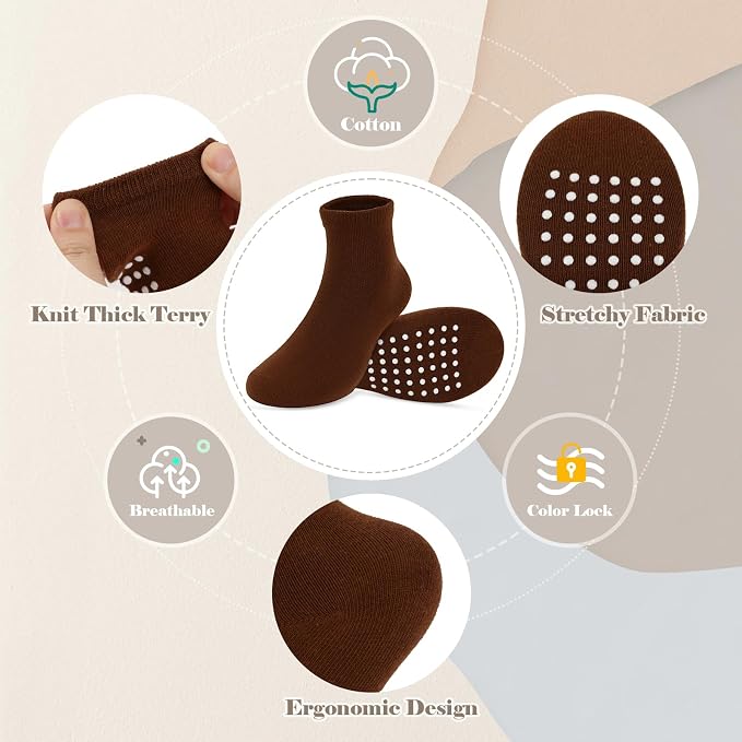 Baby Non-Slip Ankle Socks 12 Pack Soft Cotton - Image 6
