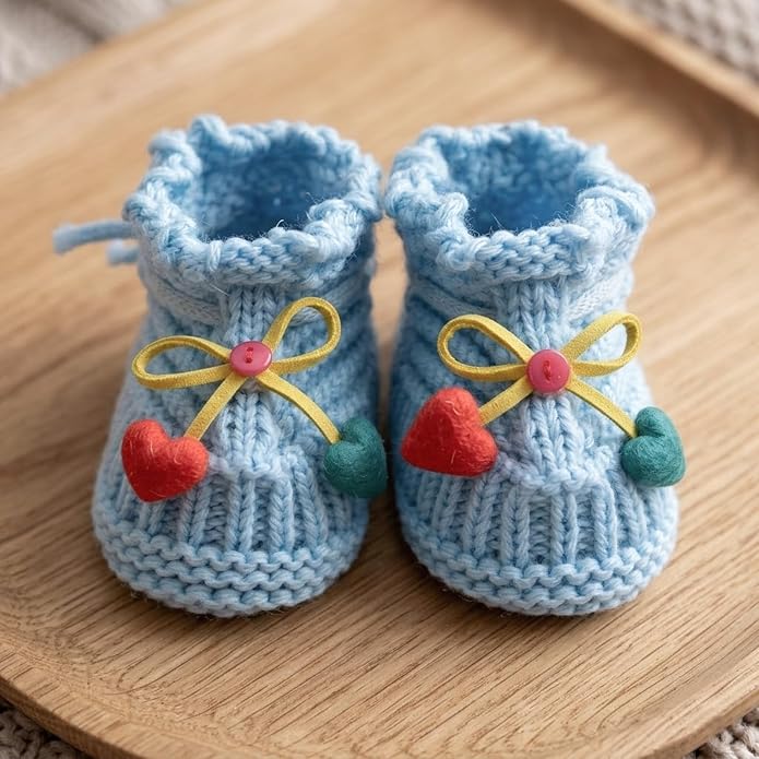 Infant Baby Boys Girls Knitted Booties Soft Cute First Walking Socks Shoes | - Image 4