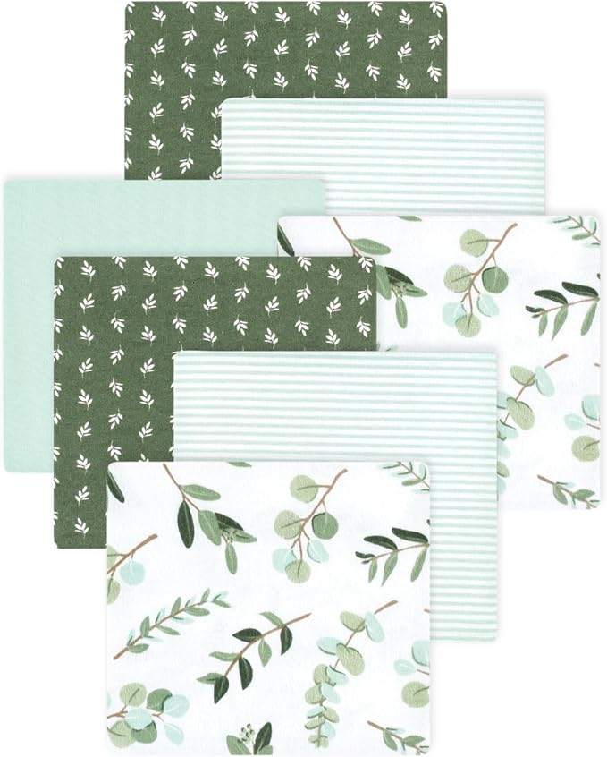 Little Treasure Hudson Baby Cotton Poly Flannel Receiving Blankets Multipack by HudsonBaby