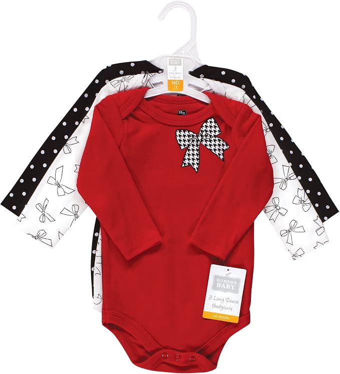 Hudson Baby baby-boys Cotton Long-sleeve Bodysuits 3-pack - Image 2