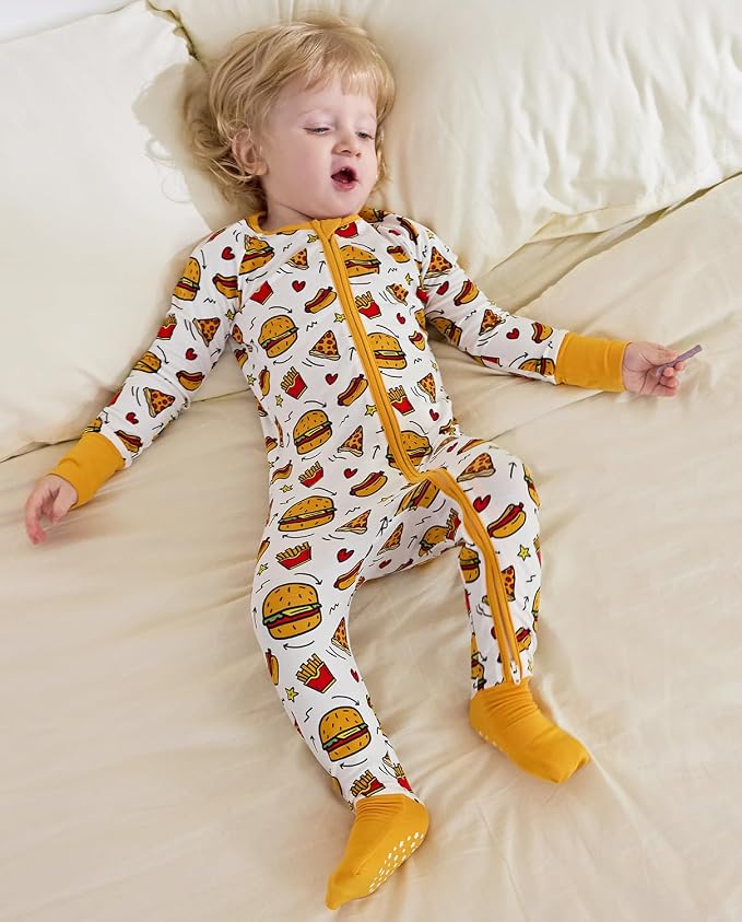 babee Reshinee Bamboo Viscose Baby Footie Pajama, Zipper Sleeper Boys Girls | - Image 9