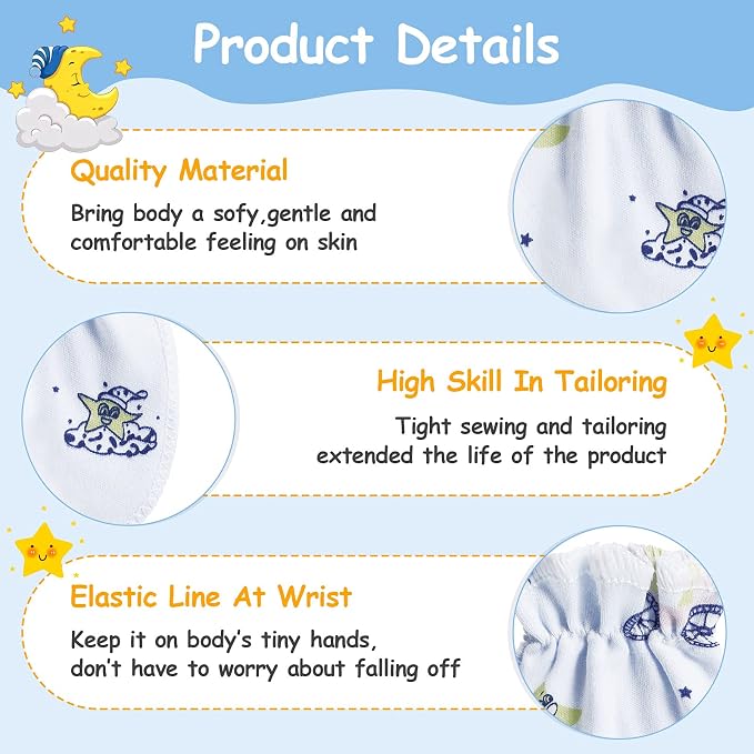 Geyoga 24 Pairs Newborn Baby Mittens No Scratch - Image 3