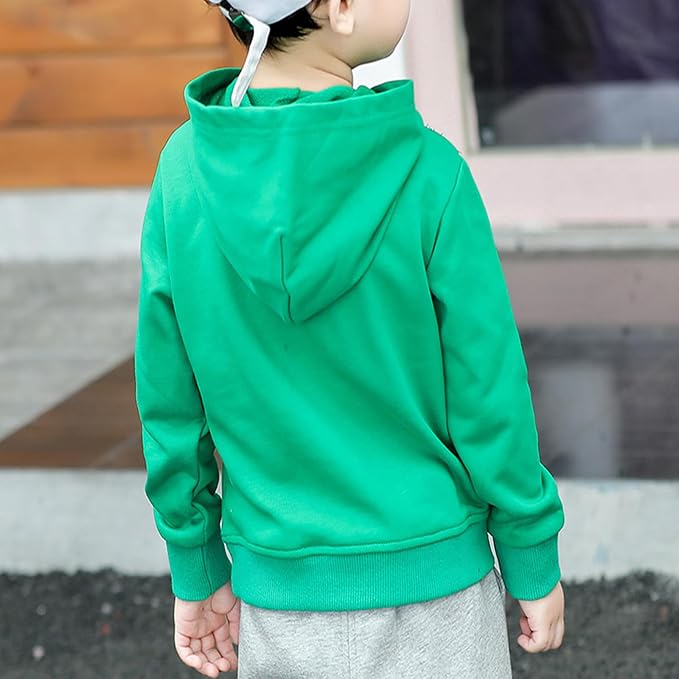 Baby Kids Boy Girl Solid Casual Pocket Hoodie Sweatershirt Long Sleeve Pullover - Image 3