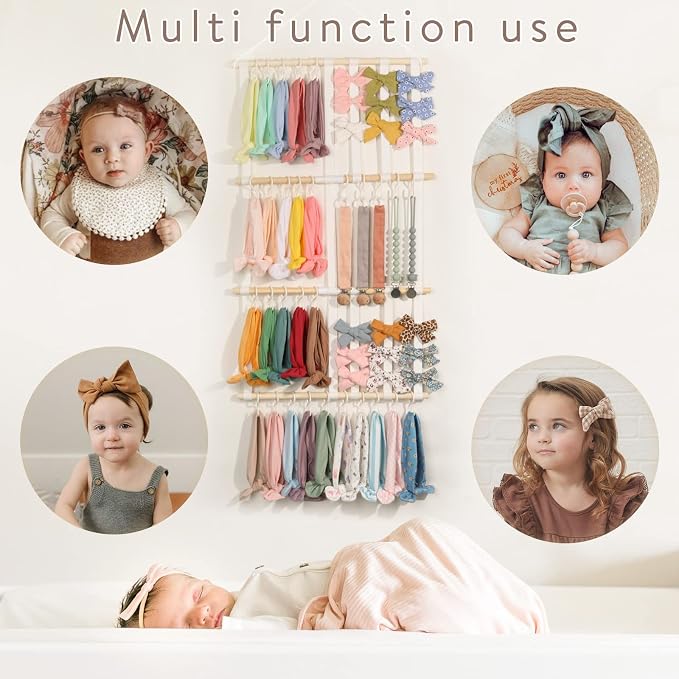 POVETIRE Headband Holder Hair Bows Organizer Baby Headbands Hair Accessories - Image 5