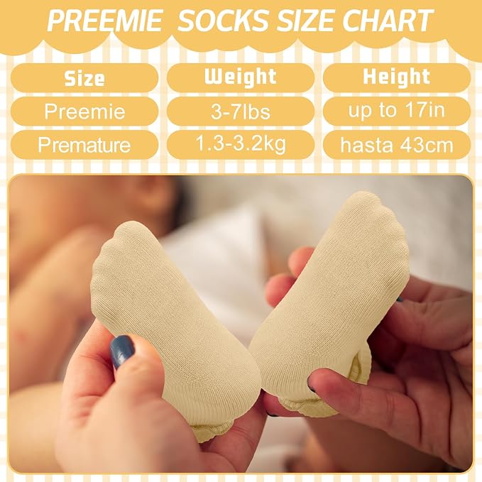 Toulite 12 Pair Preemie Newborn Baby Socks - Image 2