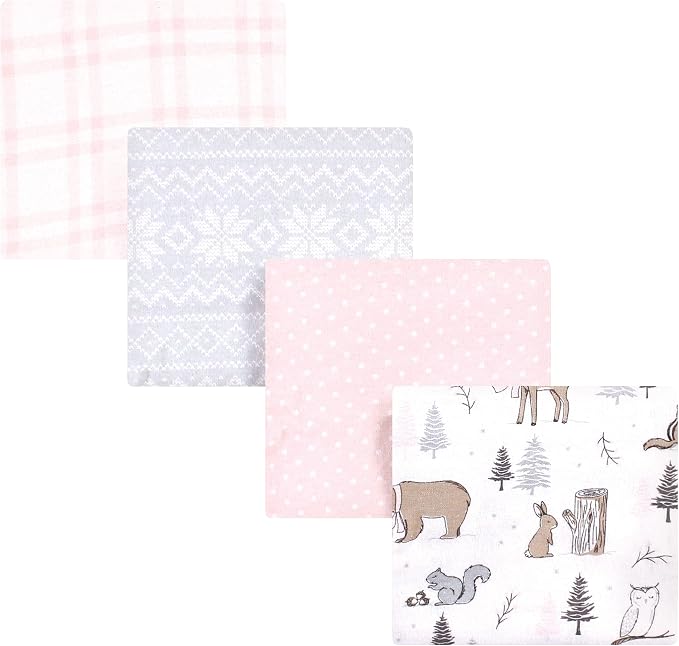 Hudson Baby Unisex Baby Cotton Flannel Receiving Blankets, Winter Forest by HudsonBaby