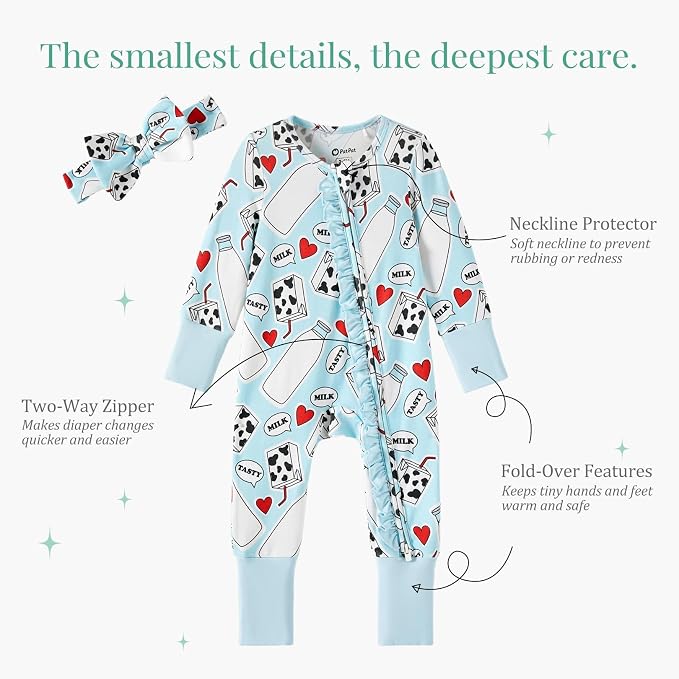 PATPAT Bamboo Viscose Baby Footie - Image 3