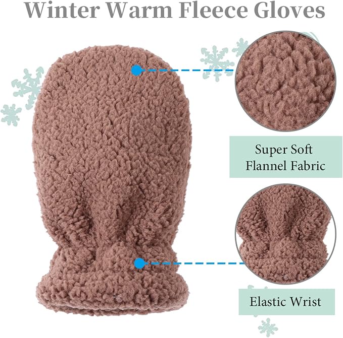 Zsedrut Baby Boys Winter Glove Warm Toddler Infant Girls Mittens Fleece Lined - Image 3