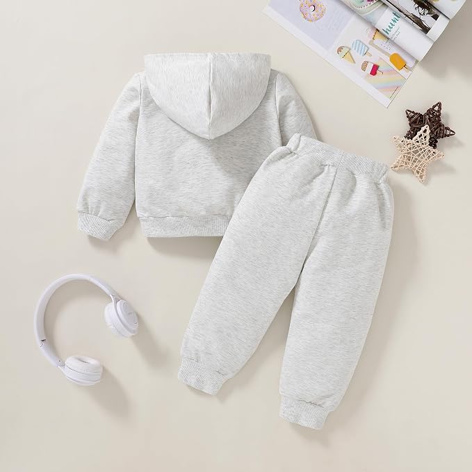 Happy Town Baby Fall Outfits for Girl Boy Long Sleeve Hoodie Top and Long - Image 3
