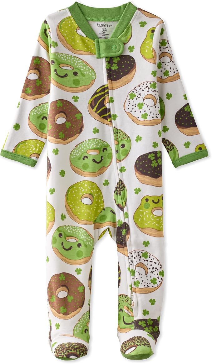 Butterblu Scout Sleep & Play 100% Organic Cotton Footed Zip Front PJs | GOTS by Butterblu