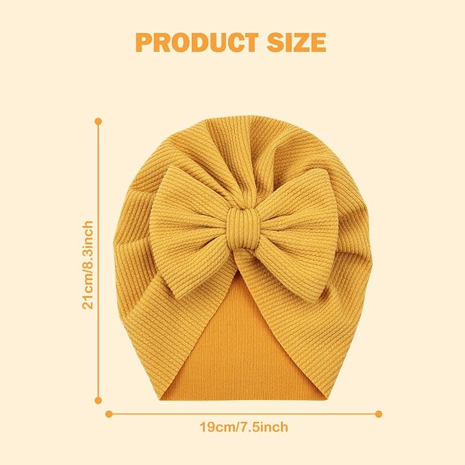Cinaci 4 Pieces Baby Girls Turban Hats - Image 2