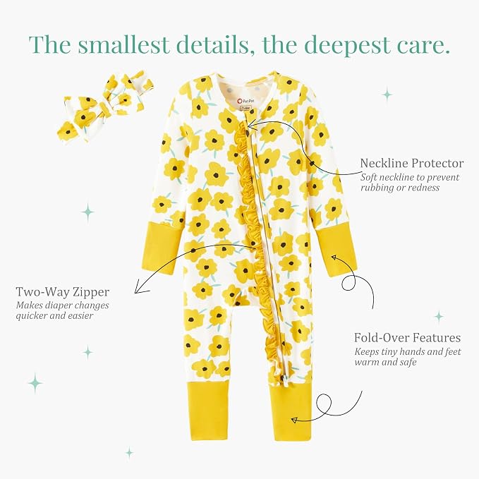 PATPAT Bamboo Viscose Baby Footie - Image 3