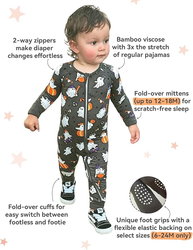babee Reshinee Bamboo Viscose Baby Footie Pajama, Zipper Sleeper Boys Girls | - Image 4