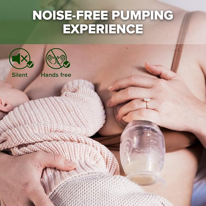 haakaa Manual Breast Pump with Flower Stopper Set, Gen.2 Silicone Hand Pump with Suction Base, BPA Free (5oz/150ml, Blush)