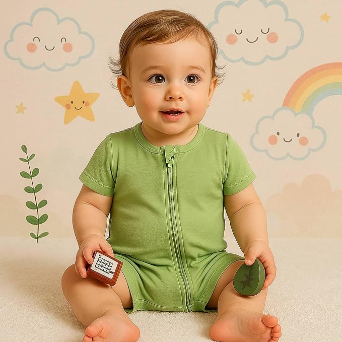 OPAWO Bamboo Sleepers for Baby Boy Pajamas Bamboo Pajamas Baby Romper 0-24M | 2 - Image 2