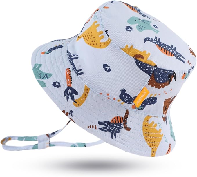 JANGANNSA Cotton Baby Sun Hat Infant Toddler Boys Girls Bucket Hats Summer Sun by JANGANNSA