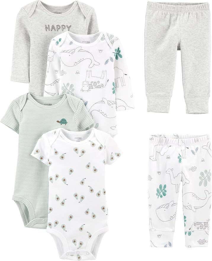 Simple Joys by Carter's Baby 6-piece Bodysuits and Pants Set by SimpleJoysbyCarters