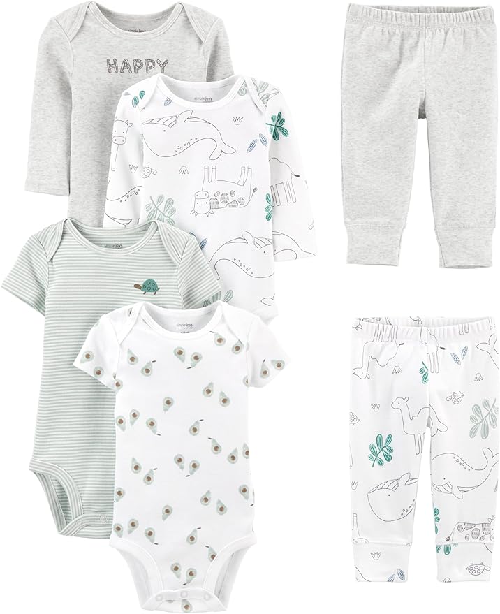 Simple Joys by Carter's Baby 6-piece Bodysuits and Pants Set by SimpleJoysbyCarters