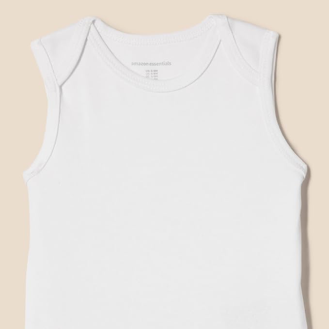 Amazon Essentials Unisex Babies' Sleeveless Cotton Rib Bodysuits - Image 3