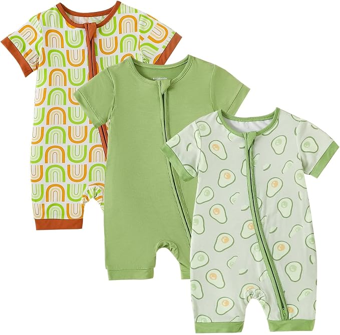 OPAWO Bamboo Sleepers for Baby Boy Pajamas Bamboo Pajamas Baby Romper 0-24M | 2 by OPAWO