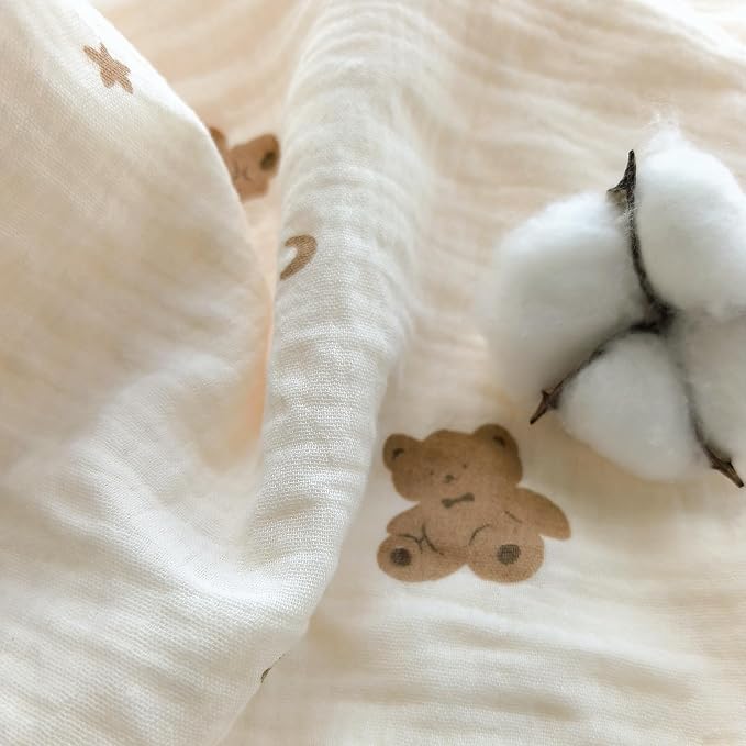 CREVENT 30''X40'' Organic Muslin Cotton Baby Blanket - Image 8