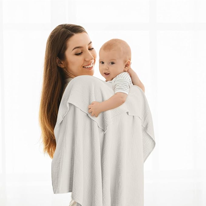 Susurration Muslin Receiving Blanket, 100% Cotton Swaddle Blankets - Image 6