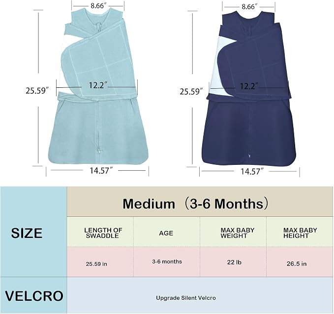 Baby Sleep Sack Swaddle 2 Pack, 3-Way Adjustable, Organic Cotton | Swaddles 3-6 - Image 2