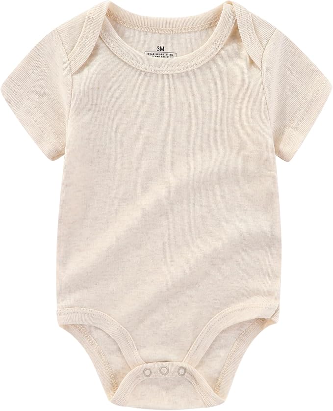 Baby Bodysuits Ribbed Mix Summer Newborn Boy Girl Clothes 5-pack | Multiple - Image 6