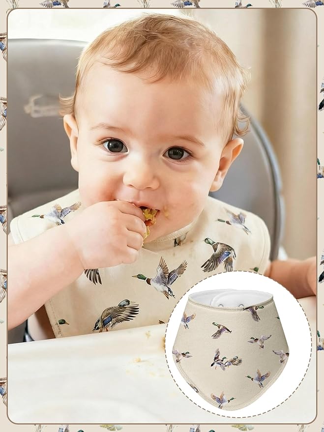 4 Pcs Baby Bandana Bib Cute Baby Nursery Decor Cotton Newborn Infant Feeding - Image 6