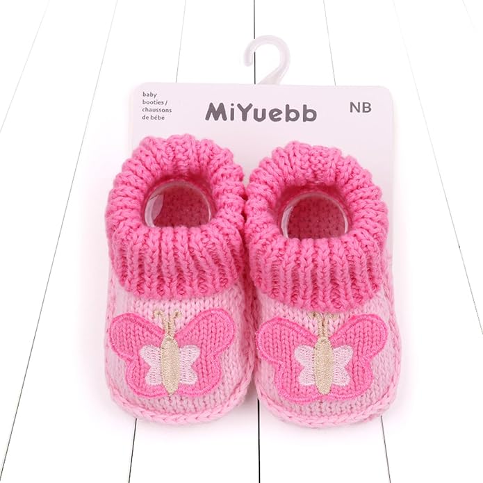 Infant Baby Boys Girls Knitted Booties Soft Cute First Walking Socks Shoes | - Image 2