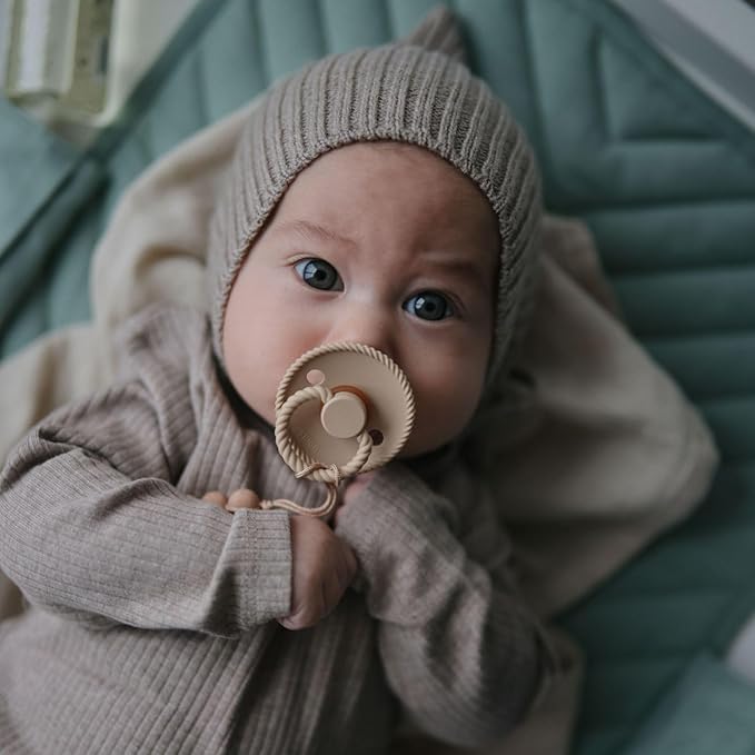 FRIGG SilkySoft Silicone Baby Pacifier 4-Pack Crystal Sparkle | Made in Denmark | BPA-Free (0-6 Months)
