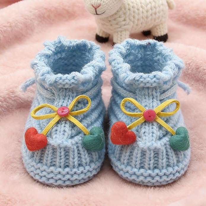 Infant Baby Boys Girls Knitted Booties Soft Cute First Walking Socks Shoes | - Image 2